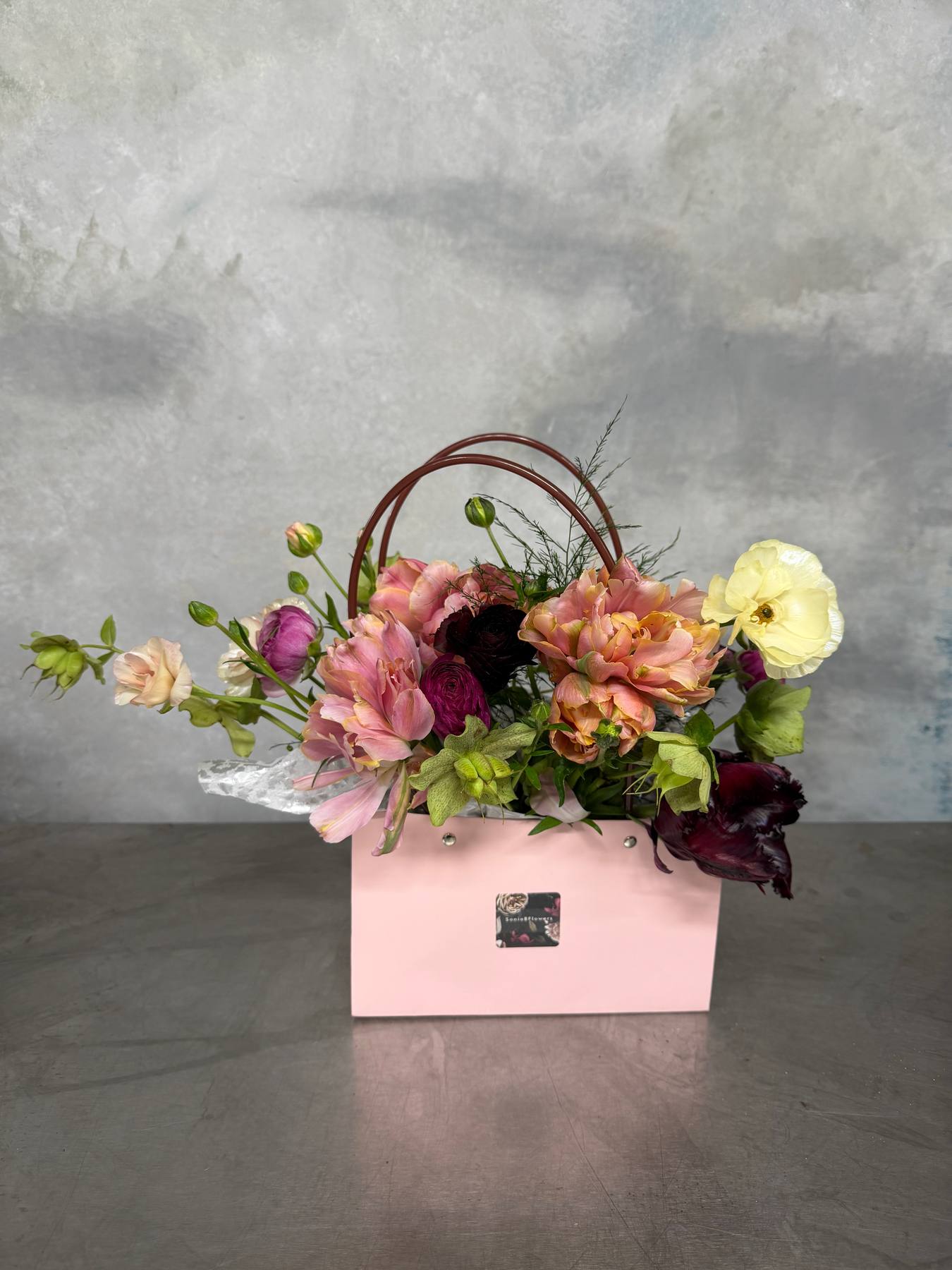 Flower-filled gift box