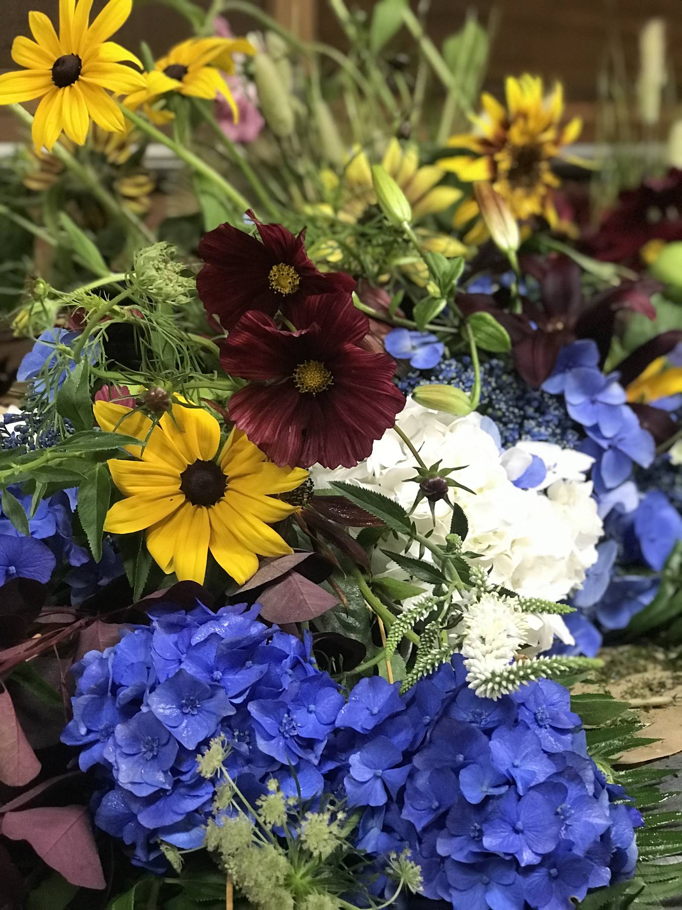 Colorful seasonal flowers from Sonia's garden