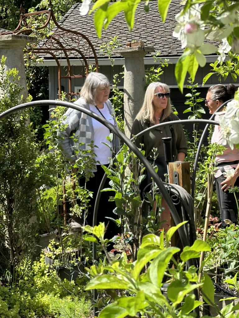 Guests on a garden tour