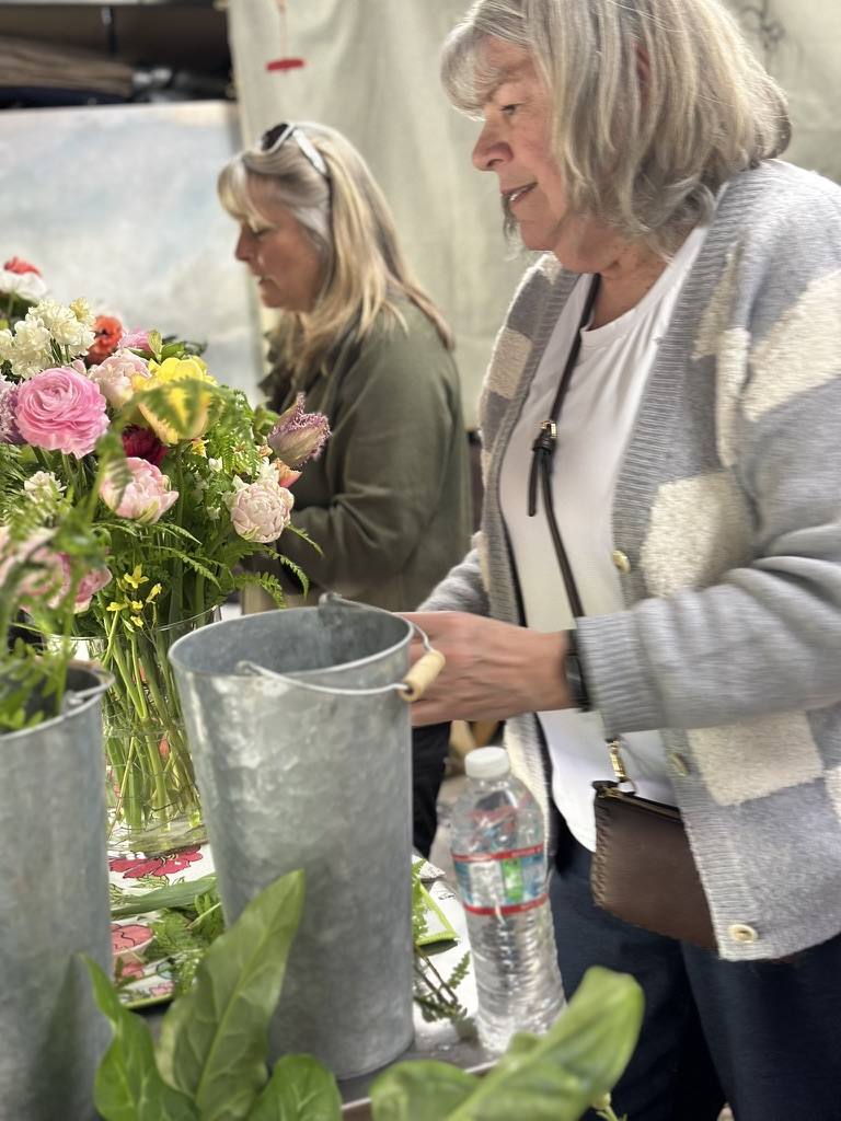 Hands-on flower arranging